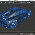 Black High Performance Supercar with Sleek Aerodynamic Body Shiny Exterior and Rear Spoiler