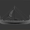 Chinese-style ship ancient ship ancient warship large ancient ship ancient warship 3d model