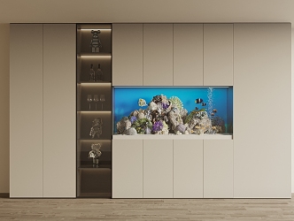 fish tank cabinet fish tank 3d model