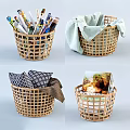 Woven Storage Baskets for Organizing Stationery Towels Cushions and Magazines in Home