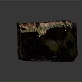 Unique Natural Rustic Stone Featuring Green Moss And Textured Organic Surface