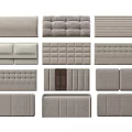 Gray Headboards With Multiple Designs And Styles For Bedroom Decor 3d model