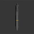 Military Tactical Missile Featuring Gray Body Yellow Stripe Aerodynamic Structure And Surface Details