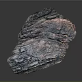 Layered Geological Terrain With Blue Purple Brown Gray Textures And Folded Rock Structures