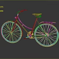 Vintage Style Red Bicycle With Classic Design Retro Metal Frame And Leather Seat