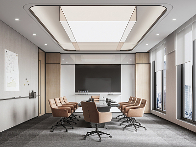 Modern Meeting Room Meeting Table and Chair 3d model