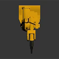 Yellow Industrial Robotic Arm Equipment With Mechanical Gripper And Joint Structure