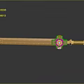 Golden Metallic Sword With Decorative Hilt Sharp Blade And Polished Surface