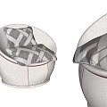 Modern Single Sofa Fabric Single Sofa 3d model