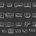 Various Small Building Models With Red Gray Tiles White Red Brown Exteriors Single Multi Story