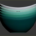 Oxo Stackable Dinnerware Set Featuring White to Green Gradient Bowls Design