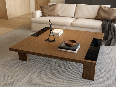 Coffee table square coffee table model