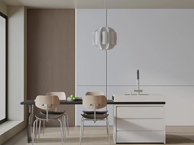 Modern dining table 3d model