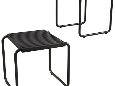 Bench Modern Black Stool 18 3d model