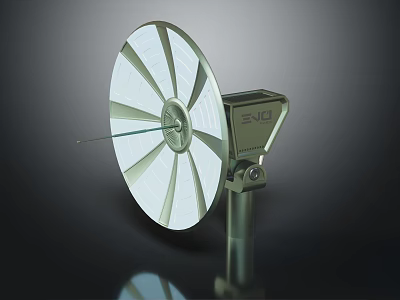 24G Communication Equipment With Circular Dish Antenna And Stable Metal Stand Structure 3d model