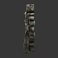 Decorative Traditional Lion Head Door Knocker With Carved Metal Details And Green Jade Spheres