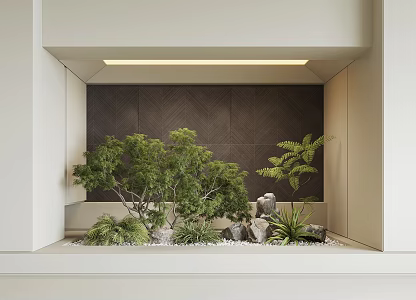 Modern indoor plant landscape 3d model