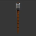 Modern cross draft pickaxe 3d model
