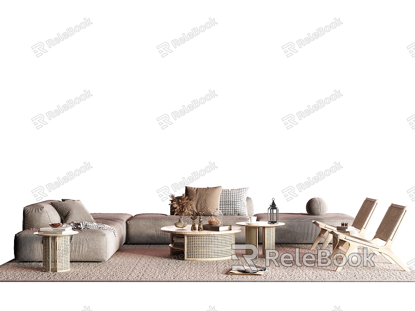 Modern Sofa Coffee Table Combination Corner Sofa model