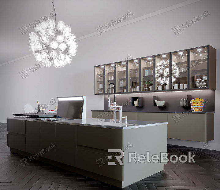 Modern Cabinet Integral Kitchen Cabinet Chandelier Combination model