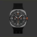 Practical Daily Life Watch With Black Dial Silicone Strap Breathable Holes And Silver Bezel