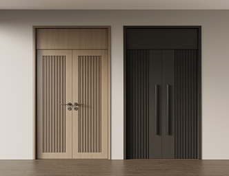 Italian Minimalist Double Door 3d model