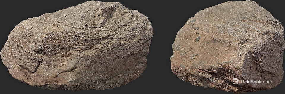 Natural Stone And Wood Textures With Detailed Surface Patterns For Decorative Projects 3d model 