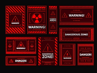 Sci-tech elements Sci-tech circuit alarm interface Sci-tech circuit danger prompt interface 3d model