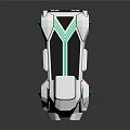 Futuristic Car Featuring Geometric Design Silver Body And Green Accents On Reflective Surface
