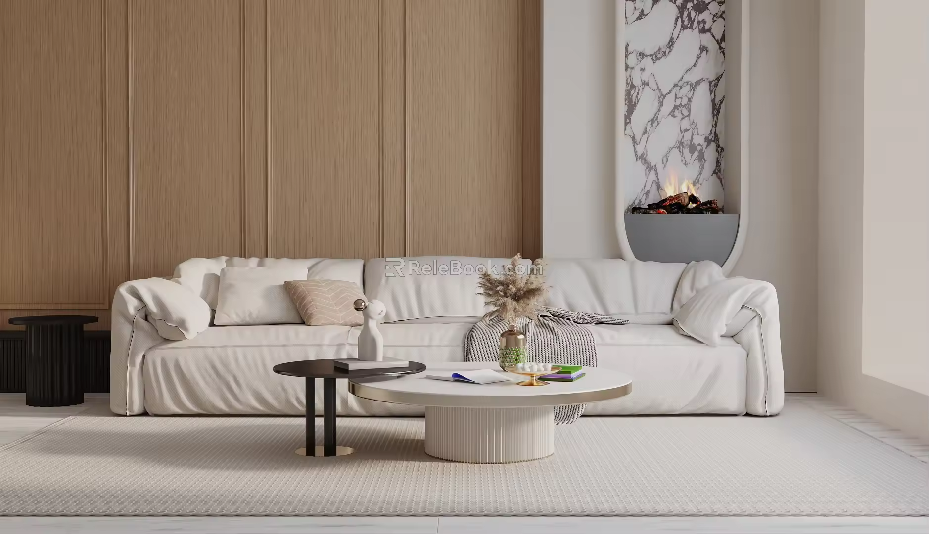 Modern three-seat sofa 3d model