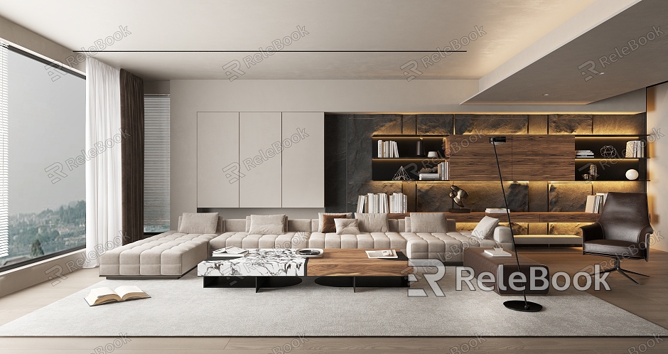 modern living room model