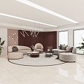 modern leisure area reception hall leisure area 3d model