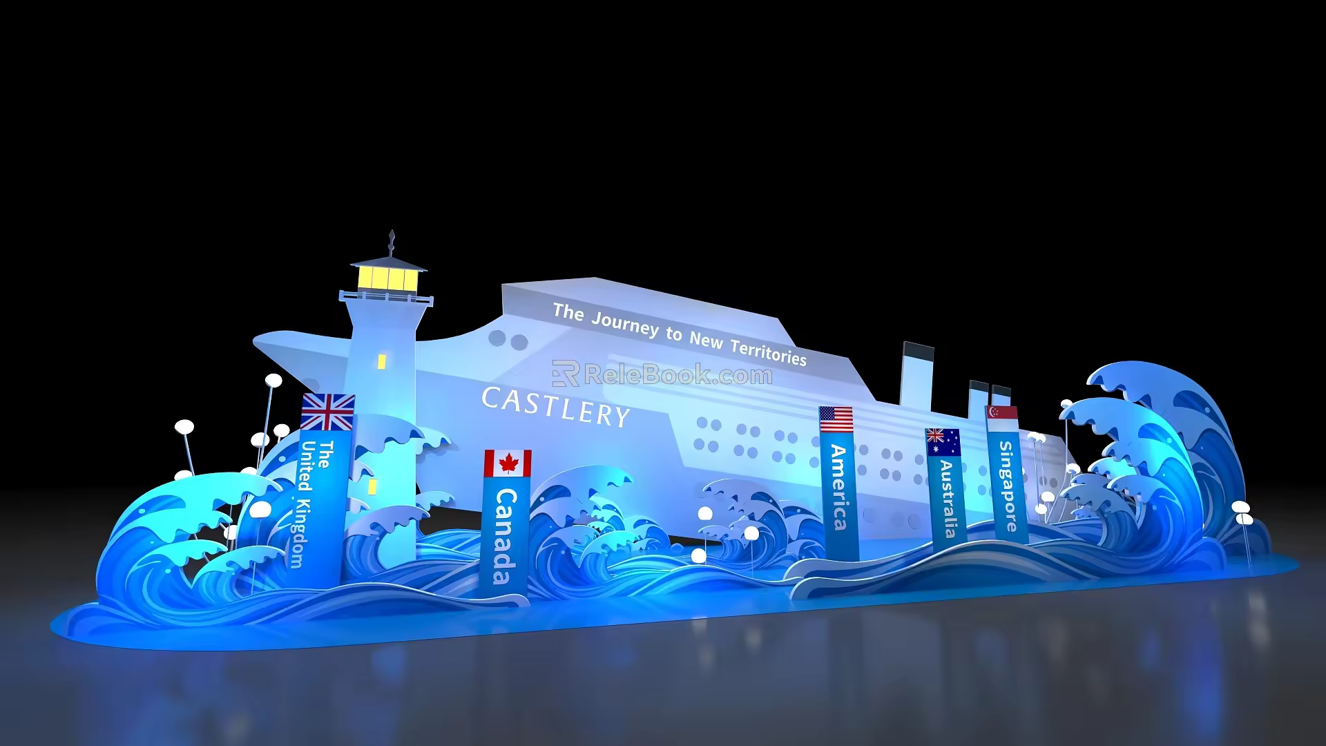 Event photo clock-in point 3d model