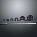 Home Fitness Barbell Set With Multiple Weight Plates And Steel Bar