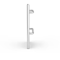 Modern Stainless Steel Storage Cabinet With Multiple Shelves And Sleek Design For Home