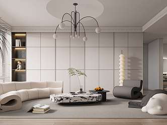 modern living room 3d model