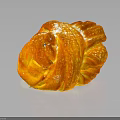 Freshly Baked Golden Braided Pastry With Glazed Surface And Sugar Dusted Topping