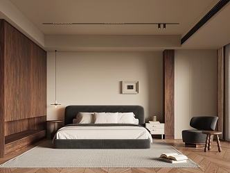 Middle Style Bedroom 3d model