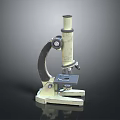 Industrial Microscope With Metal Frame Adjustable Knobs And Laboratory Base
