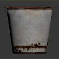 Vintage Rustic Metal Bucket With Rusted Worn Finish For Home Decor
