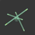 Modern Cross Design Black Rod Chandelier With White Ends For Interior Decor