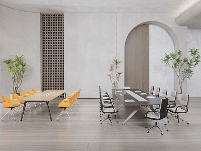 Modern Conference Table and Chair model