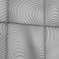 Modern Decorative Wall Panel With Square Tiles And Wave Texture Design 3d model