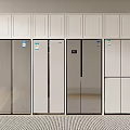 Modern Silver and White Refrigerators and Freezers with Various Styles and Doors in Display Area