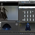 Darth Vader Game Movie Character 3D Model With Black Armor And Cape