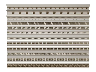 French Plaster Line Gypsum Top Line Ceiling Corner French Line 3d model