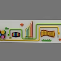 Colorful Wall Mounted Play Equipment for Kids with Pipes Balls and Structures