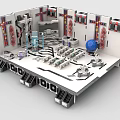 LEGO Toy Building Blocks Factory Cyberchurch 3d model
