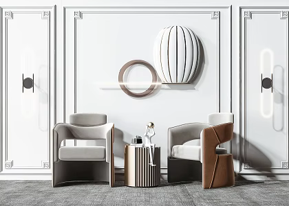 Modern leisure sofa combination leisure chair 3d model