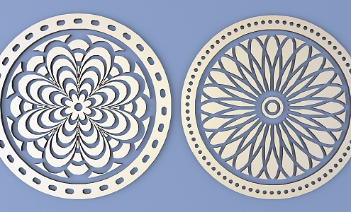 Metal Carved Traditional Pattern Carved Pattern 3d model